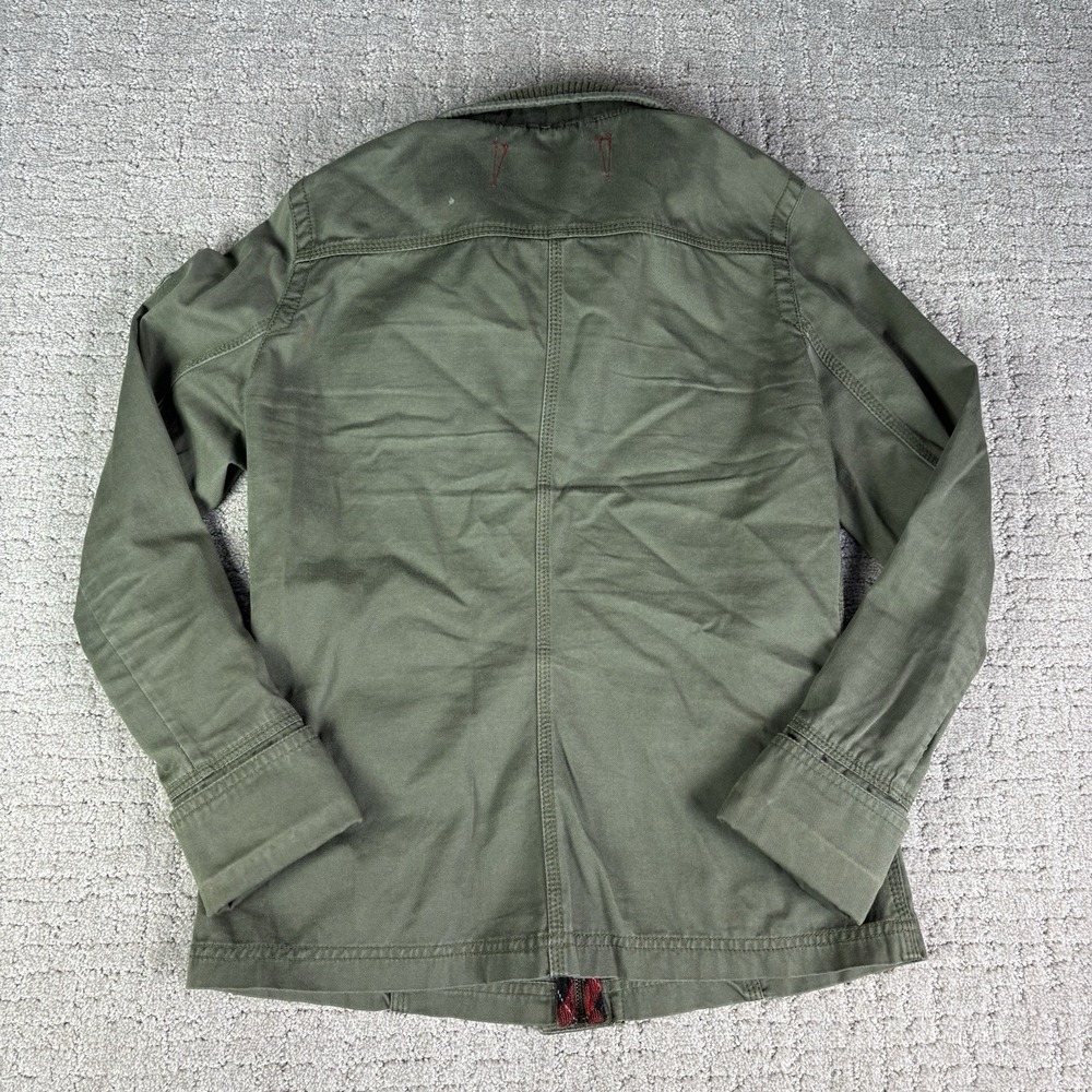 Fox Racing Jacket Military Style Zip & Button Army Green Logo Women's Size Small - Picture 12 of 12